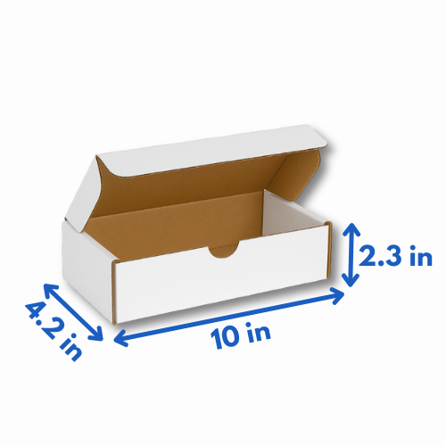 10" x 4.2" x 2.3" White Boxes 25ct