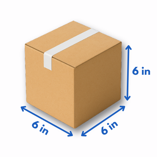 6" x 6" x 6" Brown Boxes 25ct